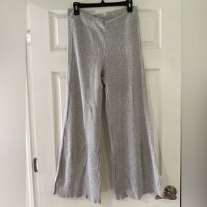 Aerie Light Gray Ribbed Lounge Pants